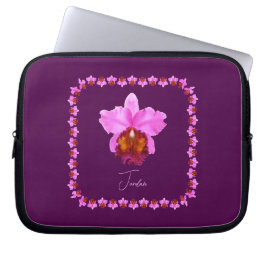 Personlig Cattleya Orchid Motif-utskrift Laptop Fodral
