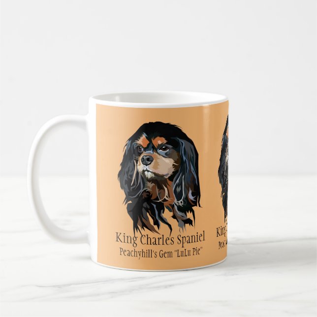 Personlig Cavalier Kung Charles Spaniel Mugg (Vänster)