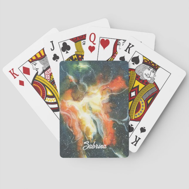 Personlig Celestial Galaxy Virvel Casinokort (Baksidan)