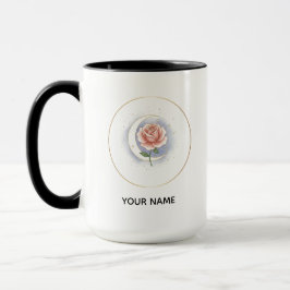 Personlig Celestial Rose & Moon Mugg - Anpassad Na
