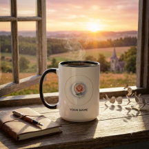 Personlig Celestial Rose & Moon Mugg - Anpassad Na