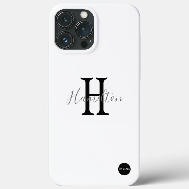 Personlig Cell Phone Case in White - HAMbyWG (Baksida)