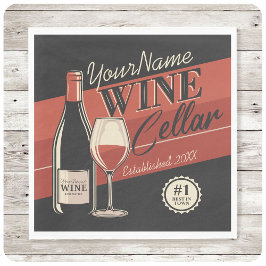 Personlig Cellar Flaska Tasting Room Pub Pappersservett