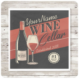 Personlig Cellar Flaska Tasting Room Pub Pappersservett