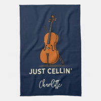 Personlig Cello Script Monogram Musician