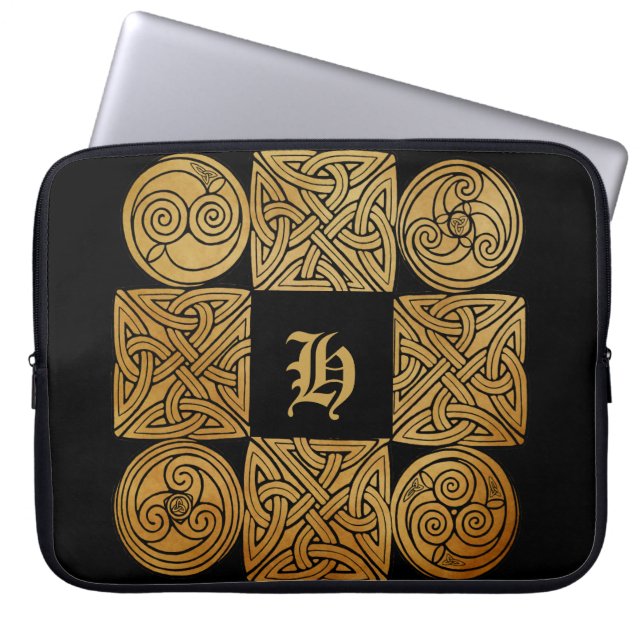 Personlig Celtic Knotwork Kor Laptop Fodral (Framsidan)