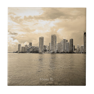 Personlig Ceramic Tile - Miami, Florida Kakelplatta