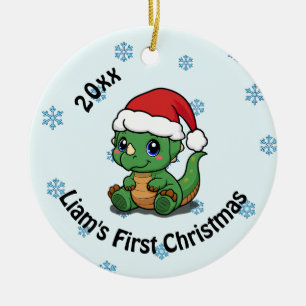 Personlig Ceramisk prydnadsföremål, första jul Julgransprydnad Keramik