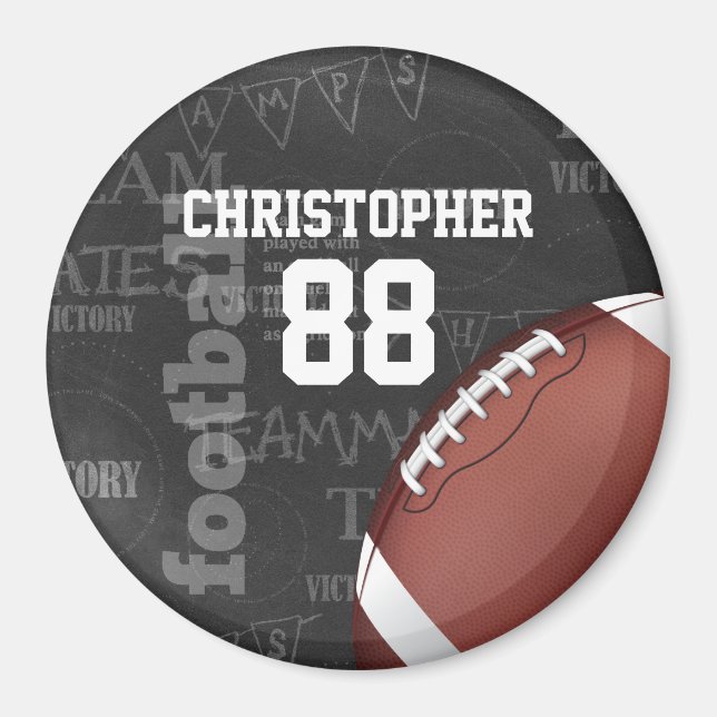 Personlig Chalkboard American Football Magnet (Framsidan)