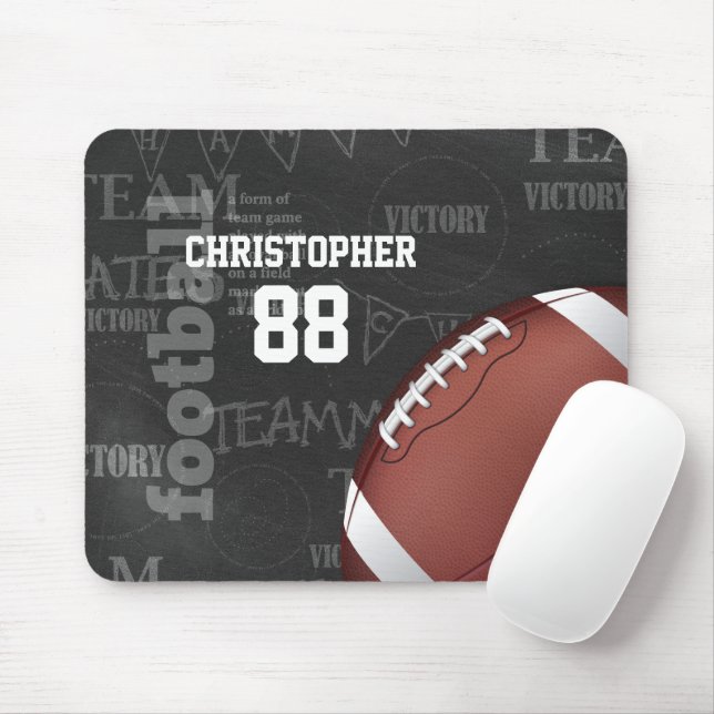 Personlig Chalkboard American Football Musmatta (Med mus)
