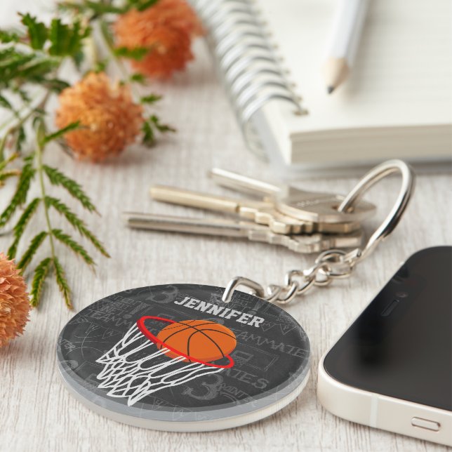 Personlig Chalkboard Basketball och Ring (Högra Framsidan)