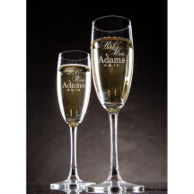 Personlig Champagne Glass Set av två