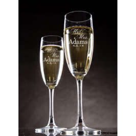 Personlig Champagne Glass Set av två