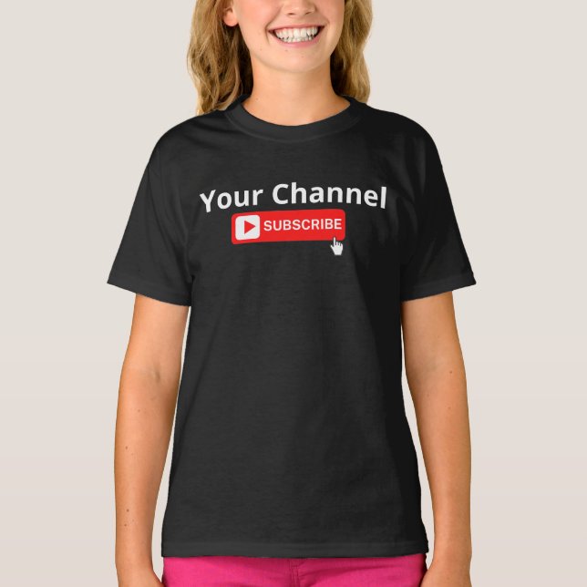 Personlig Channel-abonnemang T-Shirt (Framsida)