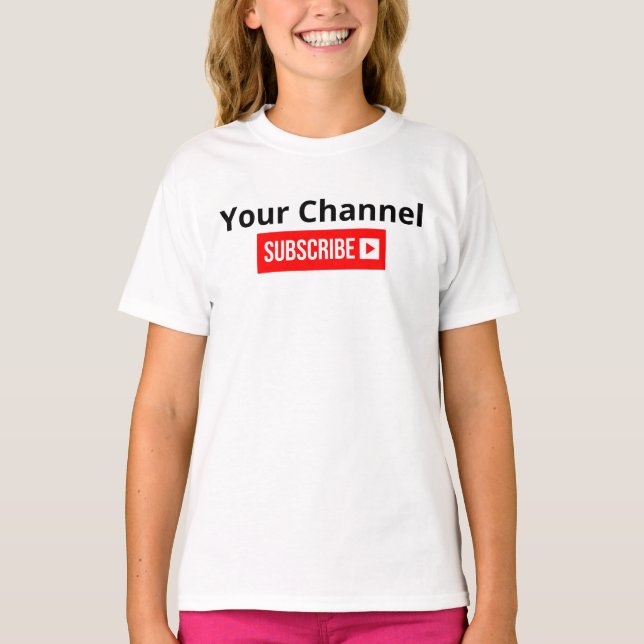 Personlig Channel-abonnemang T-Shirt (Framsida)
