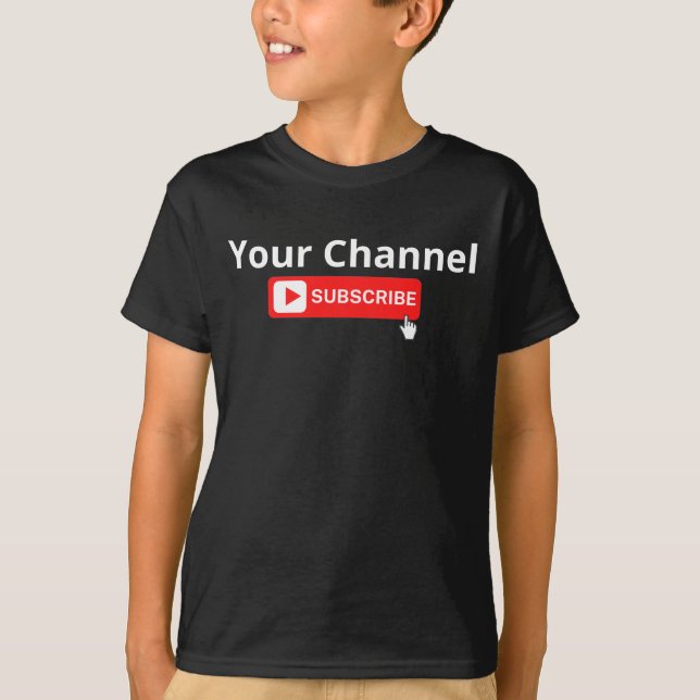 Personlig Channel-abonnemang T-Shirt (Framsida)