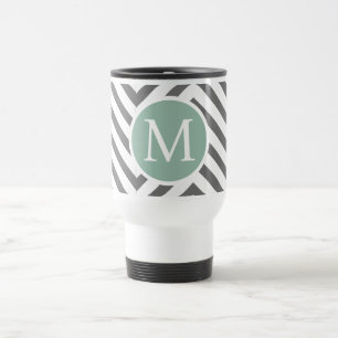 "Personlig Charcol Mint Chevron Resemugg" Resemugg
