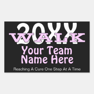 Personlig Charity Walk Sticker Rektangulärt Klistermärke