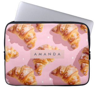 Personlig Charmig Croissantförtjusning Laptop Fodral