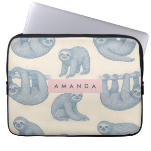 Personlig Charmig Elegant Blå Sengångare Mönster Laptop Fodral