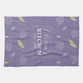 Personlig Charming Blommigt Tapet Kökshandduk