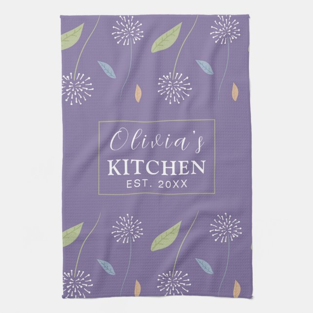 Personlig Charming Blommigt Tapet Kökshandduk (Vertikal)