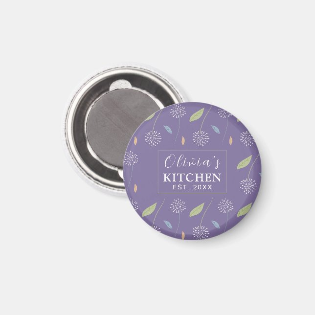 Personlig Charming Blommigt Tapet Magnet (Front/Back)