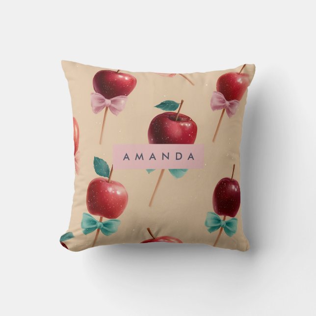 Personlig Charming Candy Apple Mönster Kudde (Framsida)