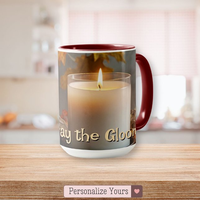 Personlig Chase Away the Gloom Autumn Thmet Mugg (Personalized Chase Away the Gloom Autumn-Themed Mug)