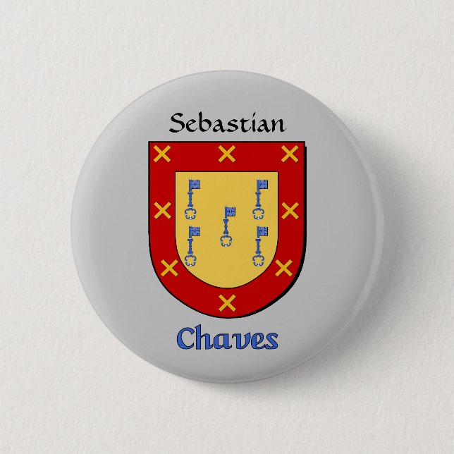 Personlig Chaves Historical Shield Knapp (Framsida)