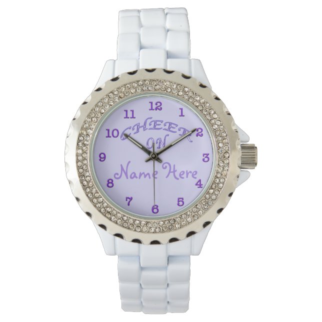PERSONLIG Cheer Gifts Ideas Lila Cheer Watch Armbandsur (Framsida)
