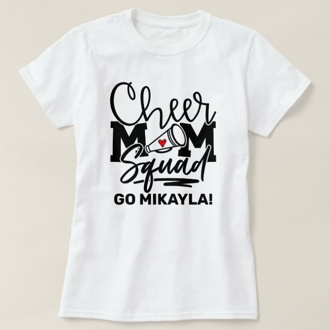 Personlig Cheer Mamma Squad T-Shirt (Design framsida)