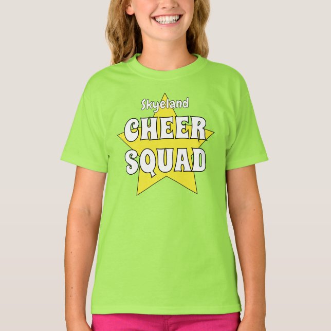 Personlig Cheer Squad Girl T-Shirt (Framsida)