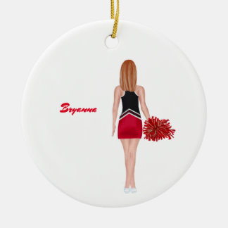 Personlig Cheerlead Ornament-Red Hair Julgransprydnad Keramik