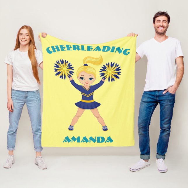 Personlig Cheerleader Flygblankett Fleecefilt (På plats)