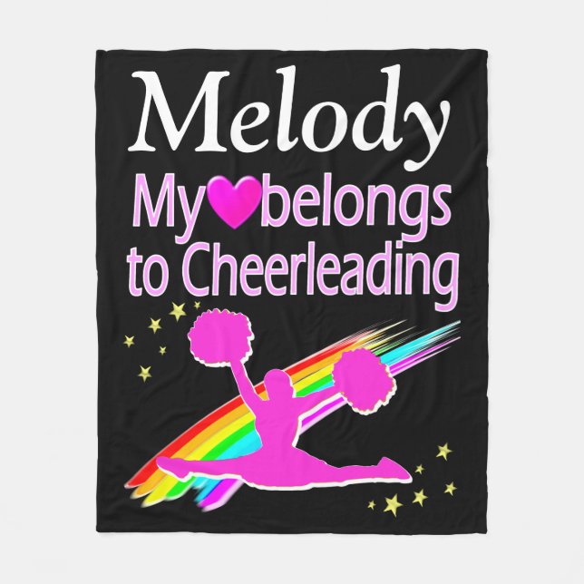 PERSONLIG CHEERLEADER KÄRLEK FLEECE BLANKET (Framsidan)