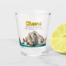 Personlig Cheers Cabo Wedding Favor Shot Glass
