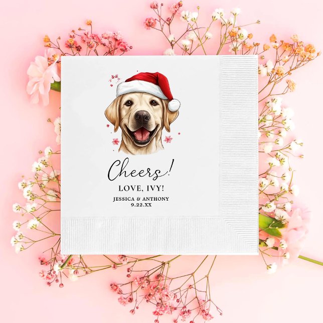 Personlig Cheers för jularbetets Hund Pappersservett (Skapare uppladdad)