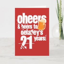 Personlig Cheers och Öl födelsedag Kort