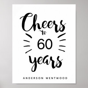 Personlig Cheers till 60 år Poster