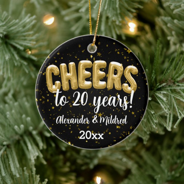 Personlig Cheers till årsdagen Bröllop Julgransprydnad Keramik (Träd)