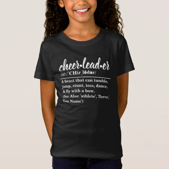 Personlig Cheerwriter Definition T-Shirt (Framsida)