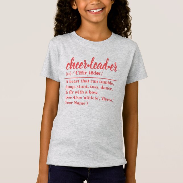 Personlig Cheerwriter Definition T-Shirt (Framsida)