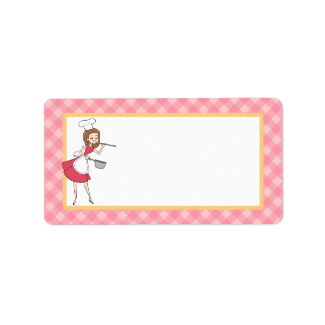 Personlig Chef-Anpassningsbar etikett i Medium Adressetikett (Framsidan)