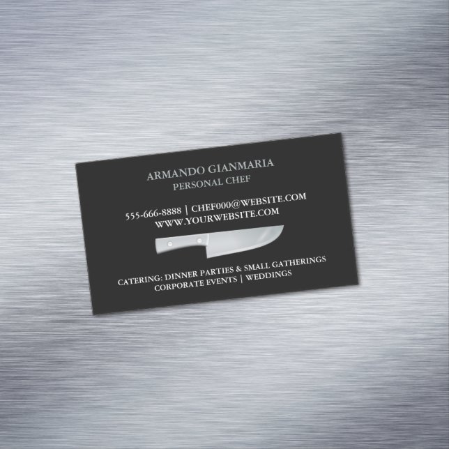 Personlig Chef-Catering Magnetiska Visitkort (In Situ)