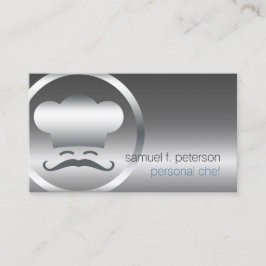 Personlig Chef Chrome Chef Hat Icon Food Services Visitkort