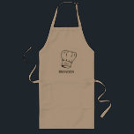 Personlig Chef Hat Grilling Långt Förkläde<br><div class="desc">Den här personligen är till kocken som kärlek ska laga mat eller ta tag på barbecue. Det illustrerar en klassisk kockhatt med ord "Chef" i skript. Anpassa den med kockens namn nedan i sans serif-teckensnitt.</div>