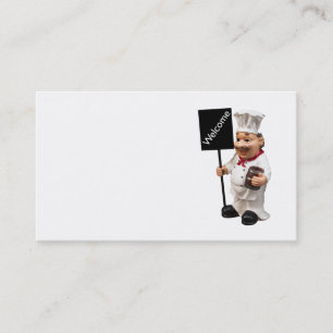 Personlig Chef-kock - WELCOME-menykort Visitkort