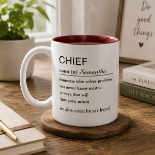 Personlig chefdefinition Två-Tonad mugg