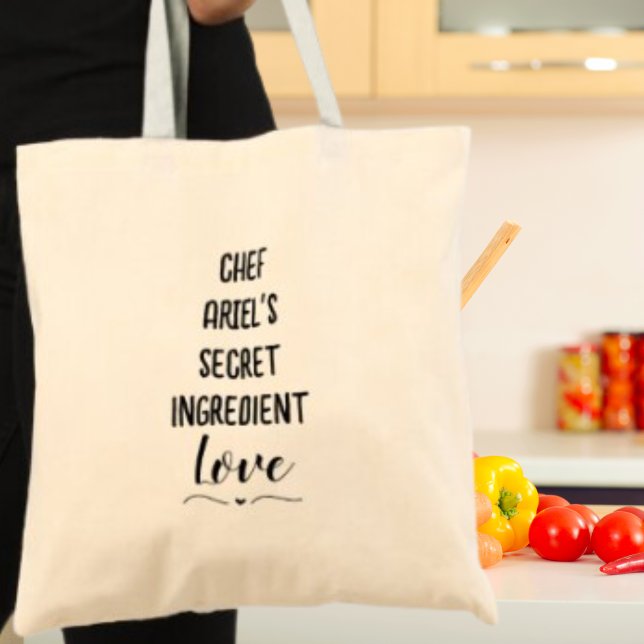 Personlig Chef's Secret Ingredient Cook Gift Tygkasse (Shop now and surprise them with a gift that reflects their cooking spirit!)